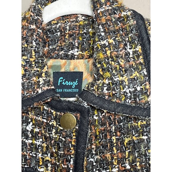 Firuze San Francisco Blazer Tweed Lady Jacket Boucle Glam Preppy Classy Women XS - Picture 4 of 14